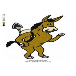 Donkey Embroidery Design 2